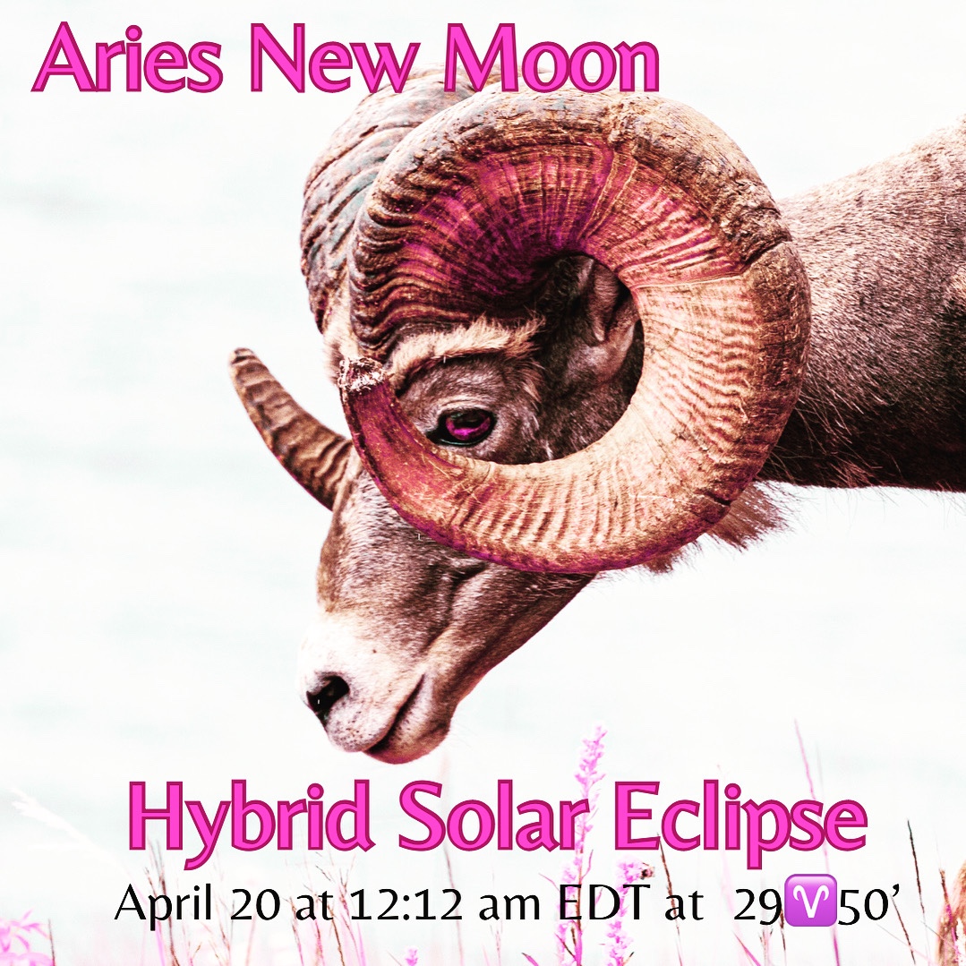 Aries New Moon Hybrid Solar Eclipse